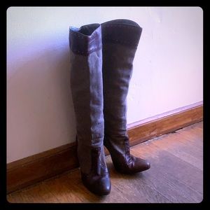 Stella McCartney Vegan leather canvas knee boots